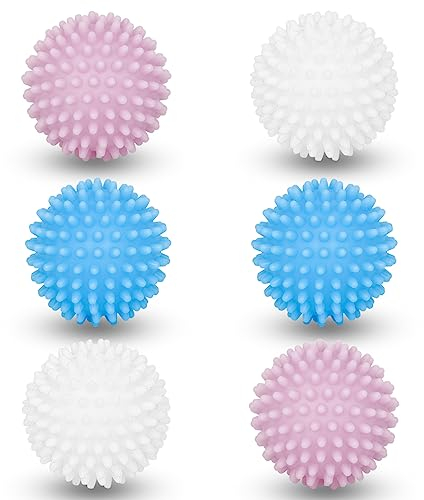 6 Stück Trockner Ball,Waschkugel für Waschmaschine, Wiederverwendbare Dryer Balls,Wäsche Wäschetrockner Trocknen Ball,Trocknerkugeln für Trockner und Wäschetrockn……