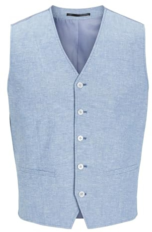 JACK&JONES JPRRIVIERA Linne väst för män, troposphere/passform: Slim FIT, 52, Troposphere/passform: smal passform, 52 SE