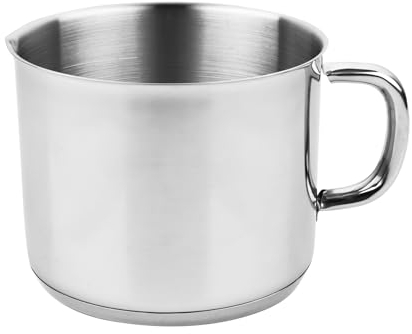 VIER - Pentola casseruola inossidabile, fondo a induzione. 12 cm di diametro x 10 cm di altezza. Capacità 1,1 litri