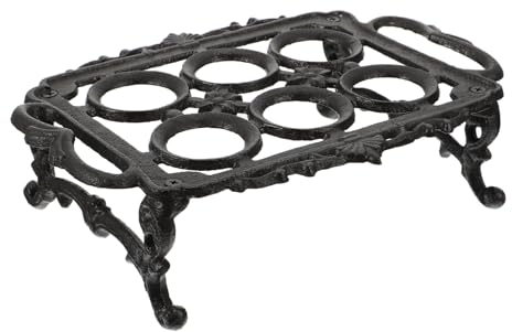 Cabilock 1 Pc huevera de Hierro Fundido Soporte para Frescos Pantalla de Huevo estantes de exhibición Puesto de de Mesa de Comedor Soporte para de Cocina clásico Metal