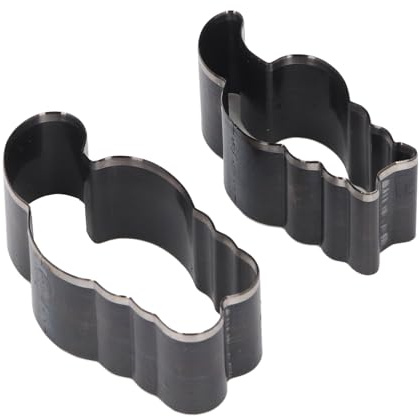 Lot de 2 emporte-pièces creux en forme de chat en alliage d'acier pour travaux manuels en cuir 55 mm 65 mm