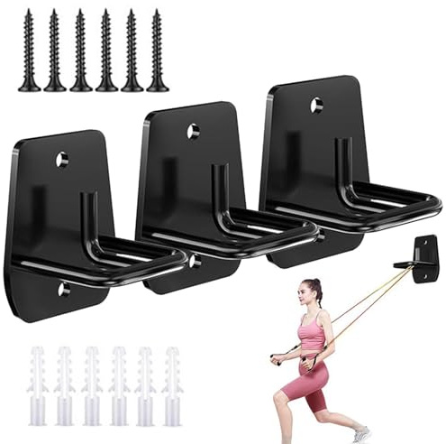 lyanny 3 Stück Widerstandsband-Wandanker, Wandhalterung, Workout-Ankerhaken, Metall-Wandhaken für Widerstandsbänder, Körpergewichtsgurte, Yoga