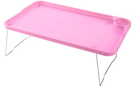 Generisch Bett mit Laptoptisch Fauler Kleiner Tisch Studentenwohnheim Tisch Klapptisch Klappkommode Kleiner Esstisch Spüllappen Schwarz (Red, A)