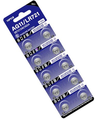 Yooghuge 1 feuille de piles bouton LR721/AG11 - Solution d'alimentation stable pour jouets à distance, calculatrices, montres et petits appareils électroniques