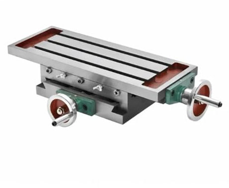 Hookurity Fresadora taladradora giratoria Mesa de Trabajo de Fresadora Multifuncional Manual con Mesa Deslizante de paletas de precisión de 350 * 140