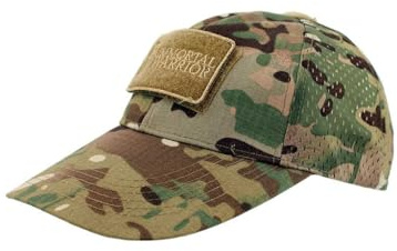Genérico Gorra Táctica Immortal Warrior, Diseño Multicam, Panel de Tela de Gancho para Parches, Rejilla Transpirable, Ajuste Universal