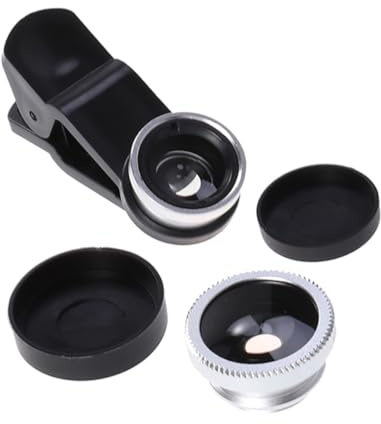 Angoily Lente Móvil con Clip Macro Mejorado Gran Profesional Compatible con Smartphones Kit Fotografía Móvil con Pinza Lente para Fotos Detalladas y Panorámicas