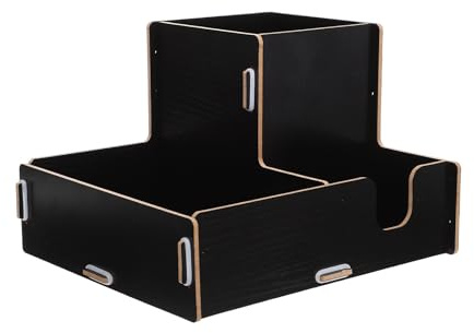 ELEOUTI Porta Bicchieri in Legno e Porta Cannucce per Tazze di Carta Organizer Multiuso per Bar Caffetterie e Cucine Domestiche con Scomparti Separati per Cannucce Coperchi e Tovaglioli