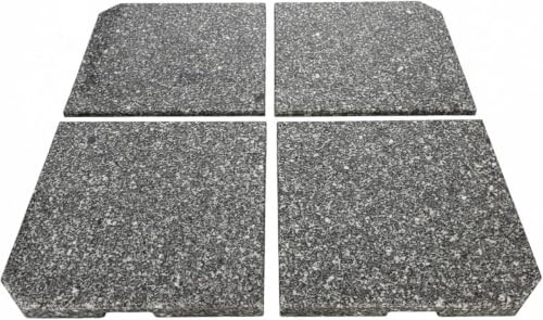 Gardissimo Granit Sonnenschirmständer New Rock, 4-teilig, 4 x 30 kg | Ampelschirmständer, Platten Schirmständer, Für Ampelschirm mit Bodenkreuz, Granitsockel