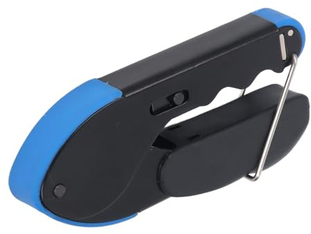 Dioche Pince à Sertir pour Câble Coaxial RG6 Outil de Sertissage Compatible RG59/RG6 avec Pince à Dénuder et 10 Connecteurs F ; Conception de Précision et Haute durabilité.