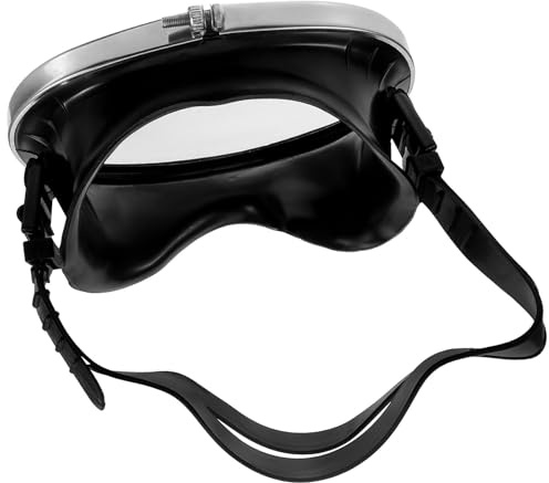 UTHCLO Tauchermaske für Männer mit Gehärtetem Glas und Komfortabler Passform Schwarze Schwimm und Unterwasser Erkundungsbrille aus PVC und Edelstahl