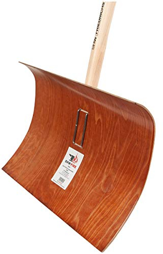 SHW-FIRE Quitanieves Con Pala de 55 cm y Mango Ovalado de 150 cm, Madera Prensada Resistente a la Sal y Resina Sintética Premium Con Sistema Klemmfix | Fabricado en Alemania