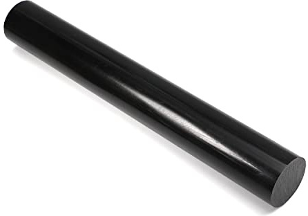 Othmro PE-plastrunda stavar 40 mm OD 0,3 m längd PE-stänger plaststänger rund plaststång för strukturell och arkitektonisk modelltillverkning gör-det-själv svart