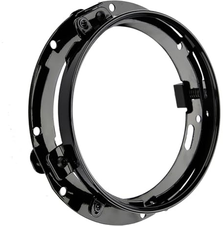 Regun Anillo redondo del faro, Soporte redondo para faros delanteros de motocicleta de 7 pulgadas para faros de motocicleta