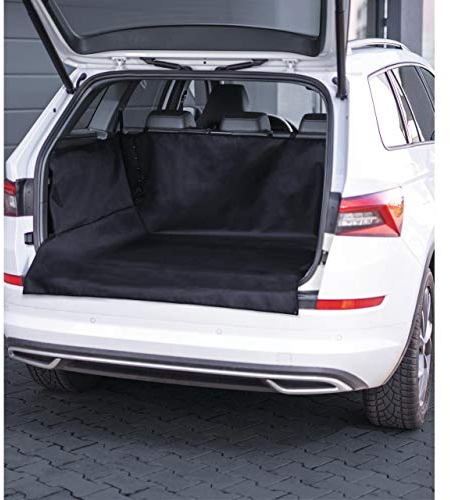 cartrend 10853 - Copertura Protettiva per Bagagliaio per Auto, per Auto, con Protezione per paraurti, Impermeabile, Facile da Pulire, Colore: Nero