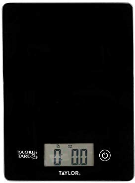 Taylor Pro Balance de Cuisine Numérique avec Tare Sans Contact, pour le Pesage de Produits Secs et Liquides, Noire, Capacité de 5 Kg / 5000 ml