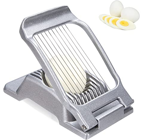 Cortador Huevos de Acero Inoxidable, Manual Rebanador de Huevos, Multifunción Divisores de Huevos Duros Herramienta de Cocina para Huevos, Kiwi, Fresas, Plátano, Alimentos Blandos