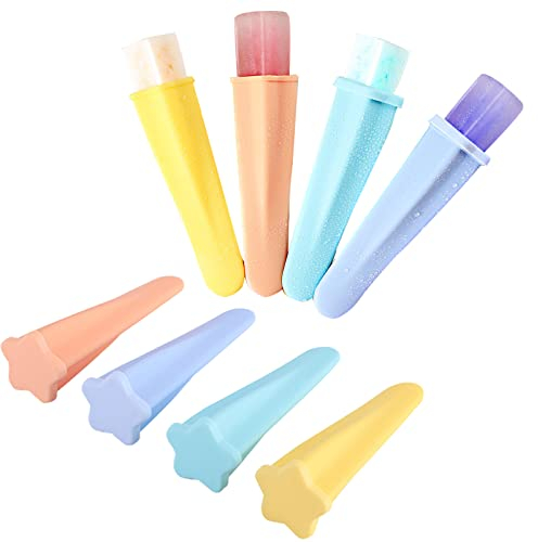 Moldes de Silicona para Helados Moldes de Paleta, moldes de silicona para helado de 6 piezas, moldes de paleta de hielo reutilizables para bricolaje, perfecto para helado de verano de bricolaje