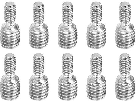 PATIKIL Da M3x0,5 a M5x0,8 Doppia Estremità Filettata Perno Vite Bullone, 10pz 304 Inossidabile Acciaio Asta Bulloni Filettatura Riduttore Adattatore per Mobili Ferramenta, 12mm Lungo