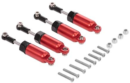 Deger 4 StüCke Legierung Stoß DäMpfer für 1:16 C-14 C-24 Pickup Raupen Halb Rc Auto Teile Upgrade Modifizierte Teile, Rot