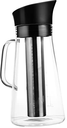Ciieeo 1pezzi Caffettiera Trasparente in Vetro e Acciaio Resistente Al Calore Bollitore Per Caffè Facile Da Usare e Pulire Pratico e Portatile