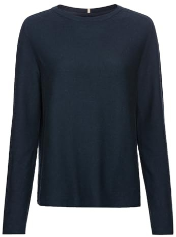camel active Damen Rundhalspullover aus Feinstrick Dunkelblau, Womenswear-L