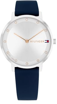 Tommy Hilfiger Zwei-Zeiger-Quarzwerk-Uhr für Damen mit Edelstahlarmband (Glieder- oder Mesh-Armband), aus Leder oder Silikon