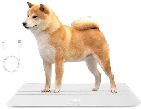 Digital Pet Scale for Dogs and Cats, Large dog scale,Max 220lbs,Rechargeable Version, 3 Weighing Modes lbs,kg,st,Precision 10g, 27.16×12.99 Inches