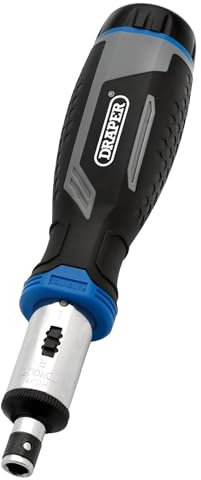 Draper 13pc Soft Grip Ratchet Screwdriver and Bit Set, 1/4 - 13440 - Magnetic Tip for Quick Change, Forward/Reverse/Lock