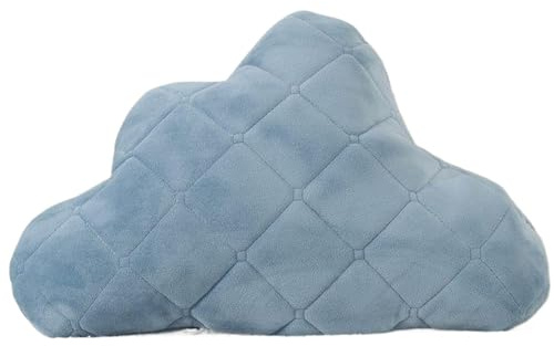 Ueiwffzo Kuschelkissen Kinder Wolken Plüsch Kissen Plüschkissen Weiches Flauschiges Kopfkissen Kissen 32 * 48cm Pillow Zierkissen Sofakissen für Kinderzimmer Decor (Dunkelblau)