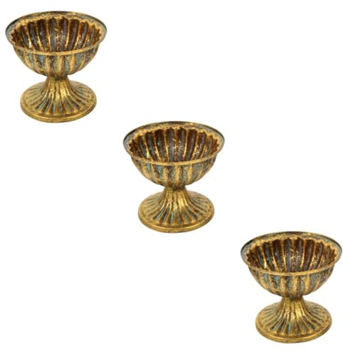 CAXUSD 3St Blumentopf Outdoor-Tischdekoration Urnenpflanztopf römische Säulenblume Haustür klar hochzeitsdeko bürodeko Links Vase Blumenhalter aus Eisen Urnenpflanzer aus Eisen Golden
