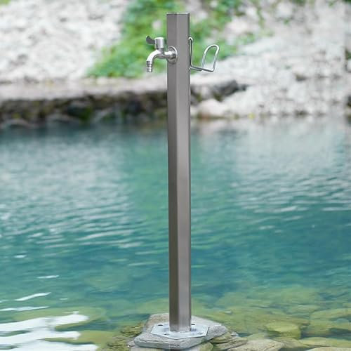 Generico Colonna d'Acqua per Giardino Verticale, Fontana Decorativa con Funzione d'Acqua, idrante Verticale per Tubo dell'Acqua antigelo, Supporto per Tubo Flessibile Indipendente con Rubinetto, per