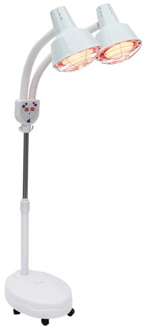 ARBGO 275W Infrarotlampe Wärmelampe,Doppelkopf 360 Grad Verstellbare Elektroheizung Infrarot-Therapie-WäRmelampe Mit StäNder Und Fernbedienung, für Infrarottherapie Leichtigkeit Muskelentspannung