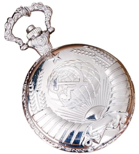 Rrlihjgu Klassische Taschenuhr, Vintage-Taschenuhr, Hamper DARECTES IKONIE, Taschenmanagement, modisches Zubehör mit Relief, tragbare Uhr mit Kette für