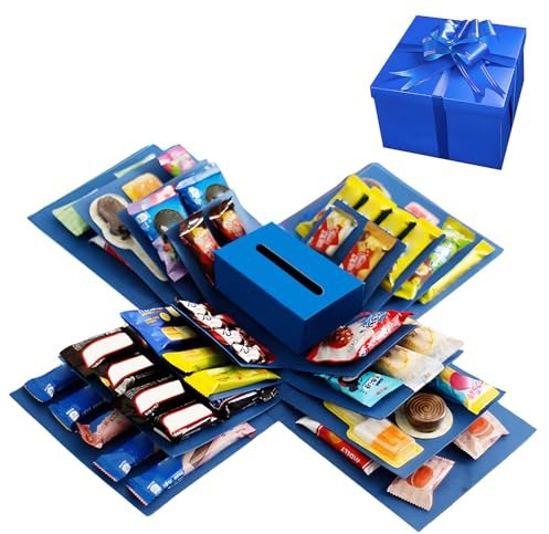 Landrain Überraschungsbox Geburtstag, 5-Lagige Explosionsbox Geburtstag, DIY Handgemachte Surprise Box