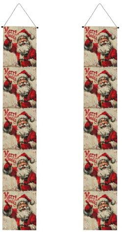 Cartel de porche reutilizable con estampado de Feliz Navidad, letrero decorativo para interiores y exteriores
