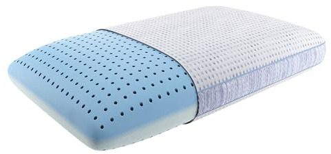 Serta ThermaGel w Memory Foam Pillow with AQUACOOL, Queen (U.S. Standard), White