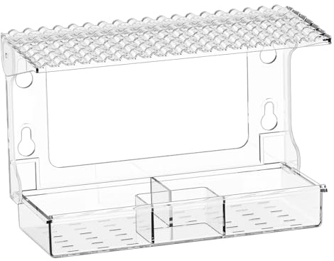 Futterhaus - Vogelfutterstation Transparent | Vogelhaus Fensterscheibe | Vogelfutterstellen Für Den Außenbereich | Mit Saugnapf Klare Sicht Für Naturliebhaber Garten Terrasse Balkon