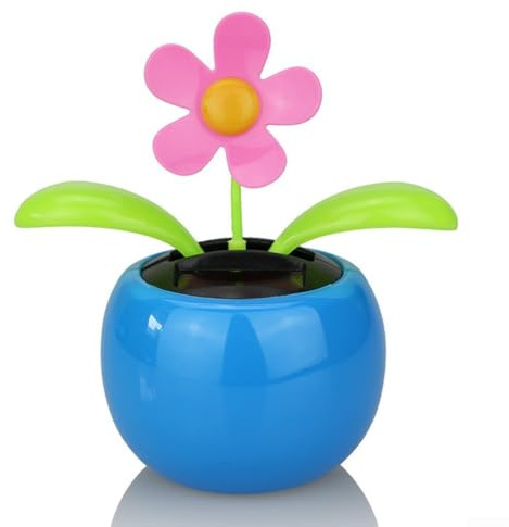 Lively Solarbetriebene tanzende Blume, eine unterhaltsame, umweltfreundliche Heimdekoration (blau)