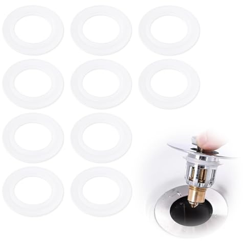 Dichtungsring Silikon 10x – Dichtung Waschbecken Ablauf Pop Up | Passend für 720 degree Dichtung & Abflussrohr Dichtung Wand – ideal für Sanitär Dichtungen & Waschbecken