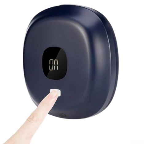 Dispensador inteligente de jabón de espuma montado en la pared, desinfectante de manos con sensor automático sin contacto, recargable para higiene de baño y cocina (azul)