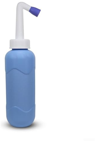 Hosrivae Pulvérisateur de bidet portable 500 ml pour soins périnéaux post-partum, buse coudée, pot de voyage pour femme, soulagement des hémorroïdes, hygiène personnelle