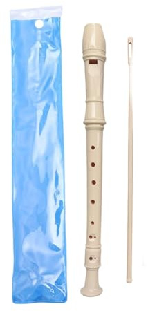Blockflöjt 8-håls Sopran G Typ Blockflöjt I C Dur Ett Tåligt Blåsinstrument För Nybörjare(White)