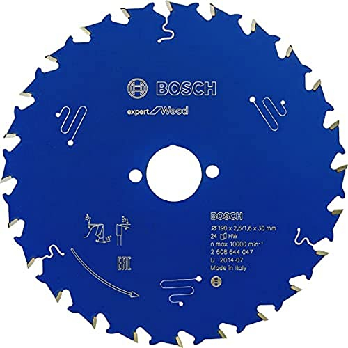 Bosch Professional Kreissägeblatt Expert für Wood (Holz, 190 x 30 x 2,6 mm, 24 Zähne, Zubehör Kreissäge)