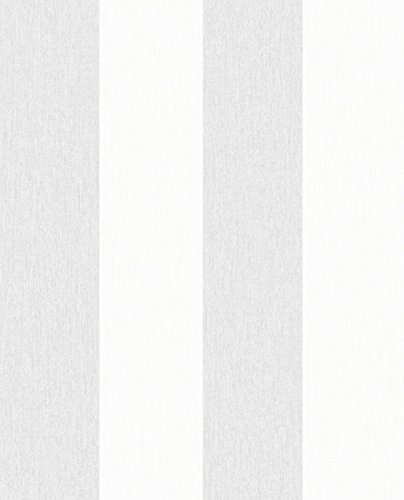 Superfresco Easy Calico Stripe Grey Neutral Textured Wallpaper - Paste The Wall - Cream & Grey Wallpaper - Striped Natural Fabric Textured Design