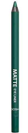 GOSH Matte Eyeliner in frischem Grün I cremig weiche Textur für einfaches Auftragen I hohe Deckkraft, ideal für Smokey Eyes I perfekt zu Maskara I vegan & parfümfrei I 012 Forest Green