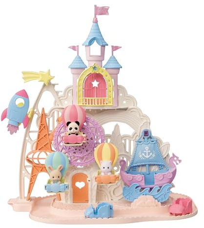 Sylvanian Families - Le parc d'attractions féérique - Set 3 figurines et + 10 accessoires - Plongez dans l'univers de la famille Sylvanian - Figurines miniatures - Jouet enfant 3 ans et + - 5537
