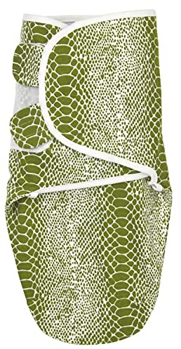 MEYCO Pucktuch 0-3M. Swaddle 1,0TOG Neugeborene Snake Avocado | 100 % Baumwolle - Oeko Tex zertifiziert - Pucksack - weicher Schlafkomfort - atmungsaktiv & feuchtigkeitsabsorbierend