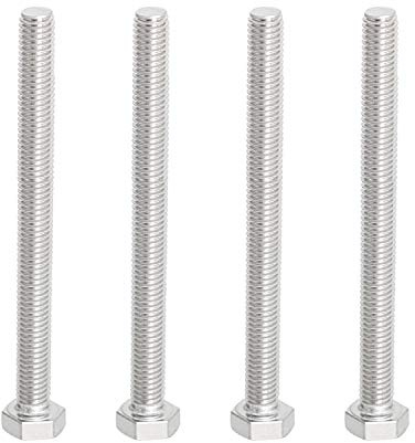Aopin M8 x 120 mm Sechskantschrauben Gewindeschrauben, Güteklasse 5.8 Edelstahl, Befestigungselemente, vollmaschinell gewindet, SUS304, 4 Stück