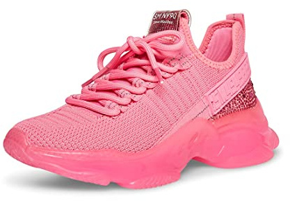 Steve Madden Women's Maxima Sneaker, Hot Pink, 9 UK